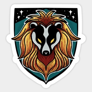 Huffledor Lion Badger Combination House Crest Sticker